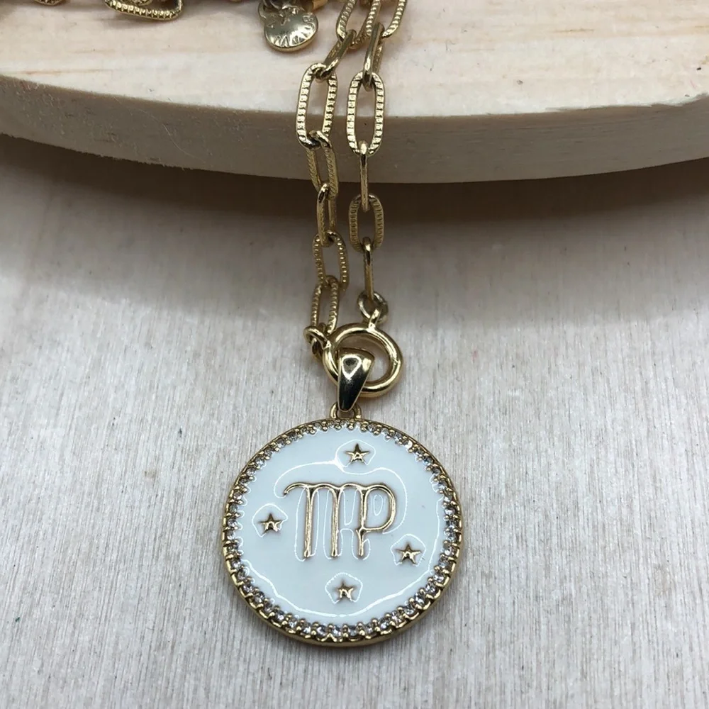 Ann Taylor Virgo Celestial Zodiak Sign Pendant Chain Necklace